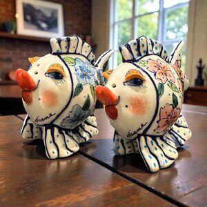 Vintage Diane Kissing Fish Salt & Pepper Shakers